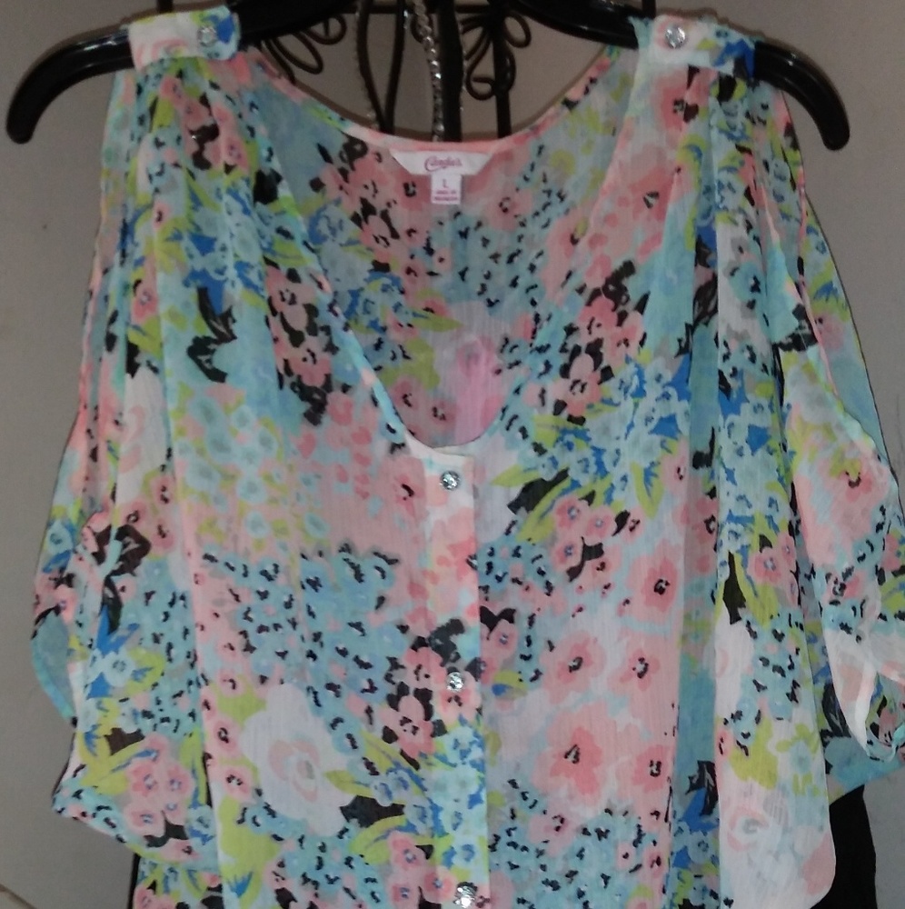 Womens Cold Shoulder Blouse
